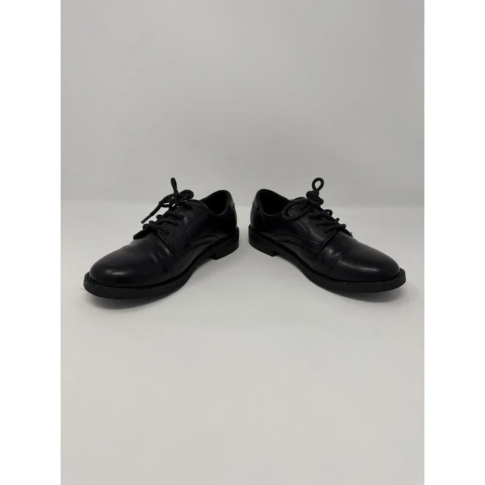 Children’s Place Boy’s Black Lace Up Dress Shoes Loafers Size 3